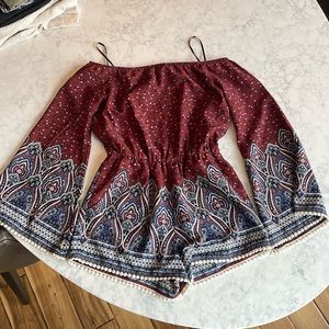 Forever 21 size S very nice off or on the shoulder romper